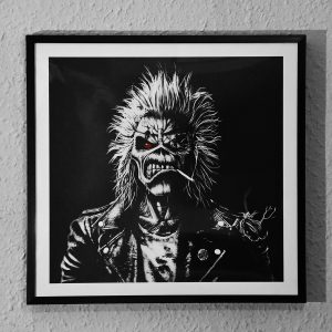 Eddie fali kép (Iron Maiden) keretezve